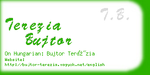 terezia bujtor business card